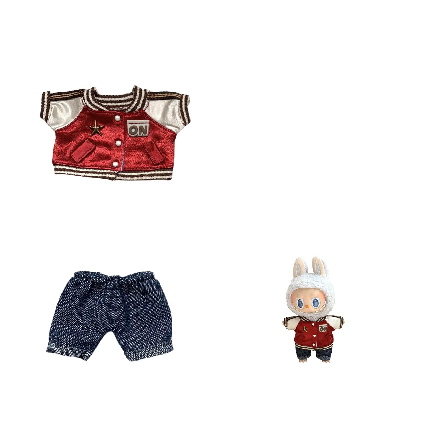 Labubu Clothes – Conjunto de chaqueta de béisbol