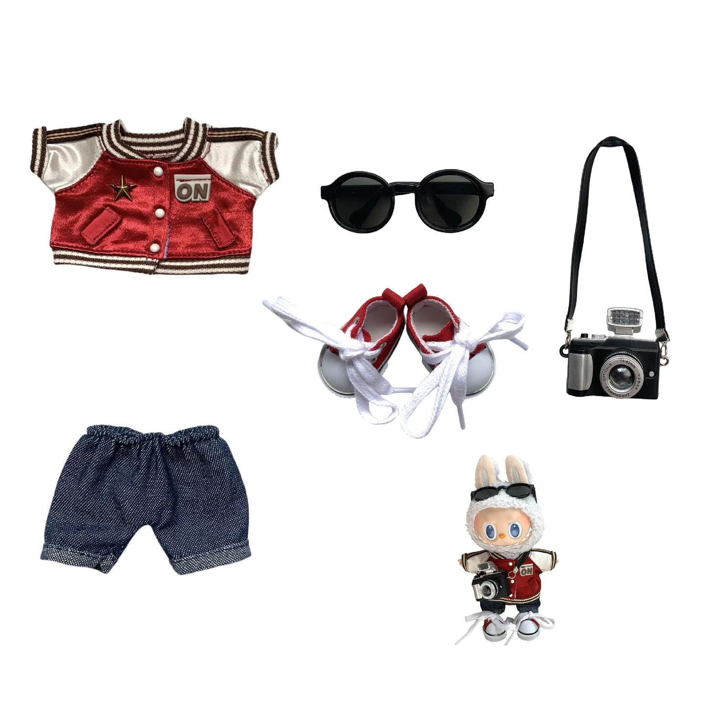 Labubu Clothes – Conjunto de chaqueta de béisbol